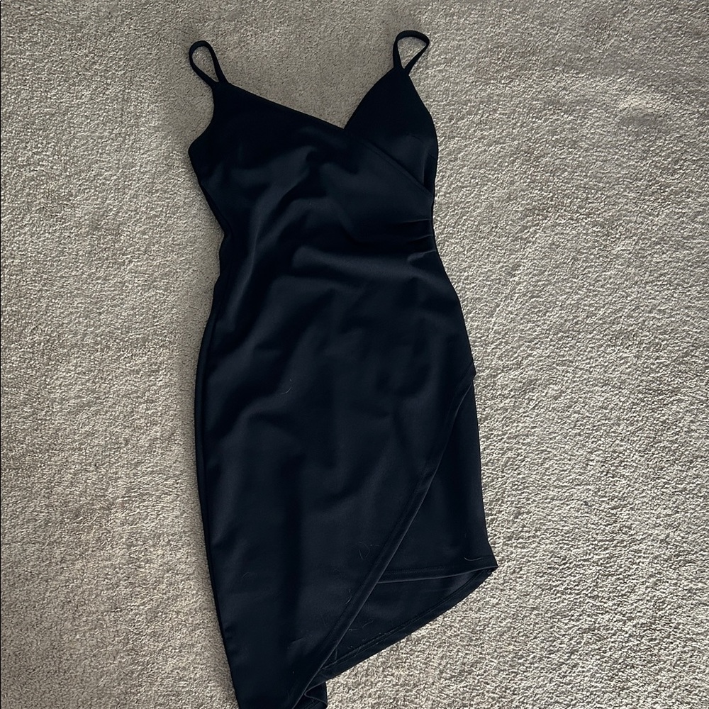 Elegant Black Wrap Dress